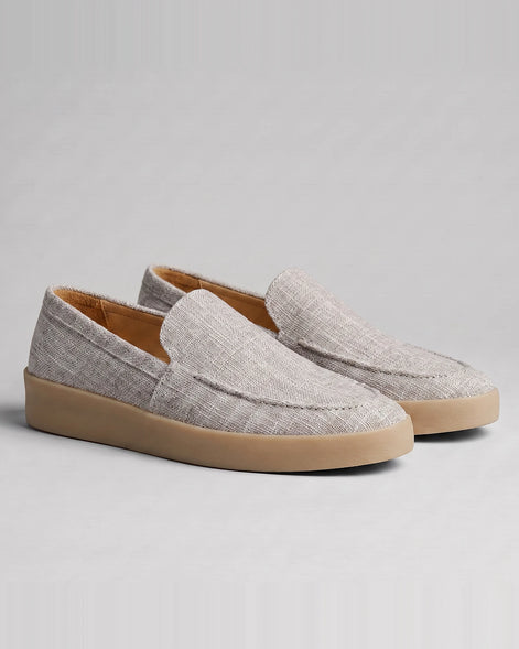 Suede Loafers Men Sheep Suede Slip-On Moc-Toe Sand - Valedrian — view 25