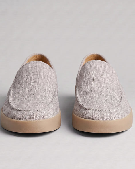 Suede Loafers Men Sheep Suede Slip-On Moc-Toe Sand - Valedrian — view 26
