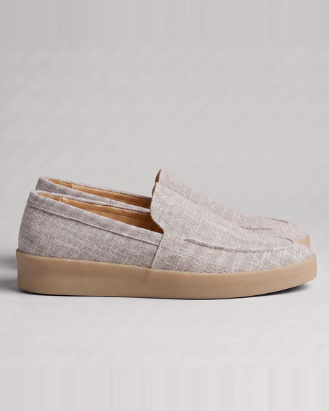 Suede Loafers Men Sheep Suede Slip-On Moc-Toe Sand - Valedrian — view 28