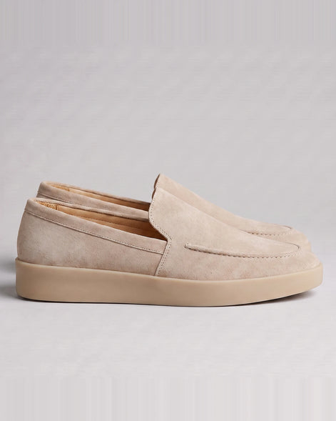 Suede Loafers Men Sheep Suede Slip-On Moc-Toe Sand - Valedrian — view 4