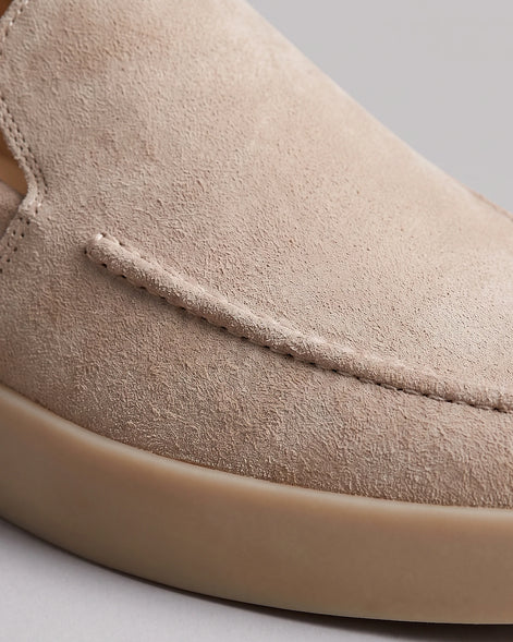 Suede Loafers Men Sheep Suede Slip-On Moc-Toe Sand - Valedrian — view 5