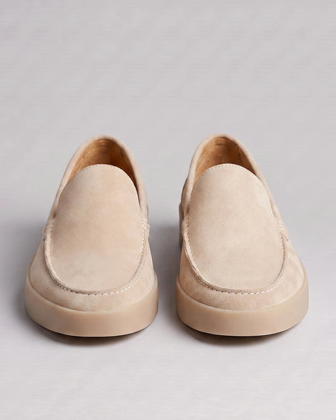 Suede Loafers Men Sheep Suede Slip-On Moc-Toe Sand - Valedrian — view 8
