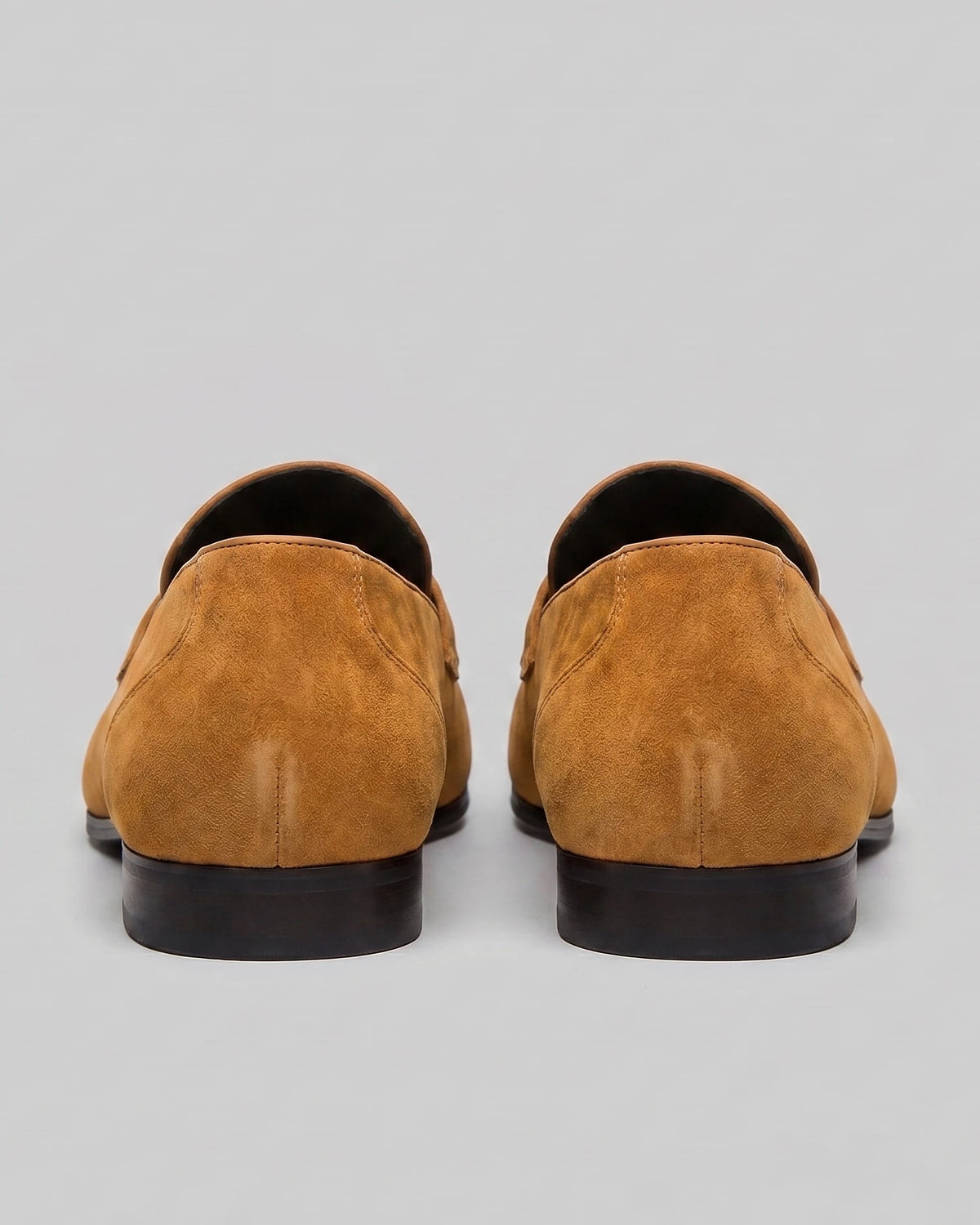 Suede Loafers Men Tan Penny Loafers PU Suede-Effect - Valedrian — view 10