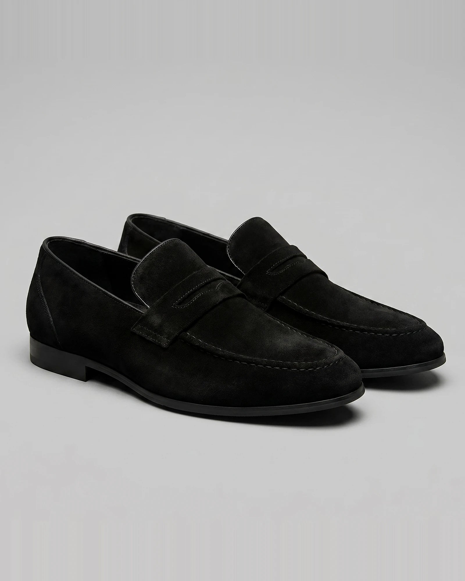 Suede Loafers Men Tan Penny Loafers PU Suede-Effect - Valedrian — view 13
