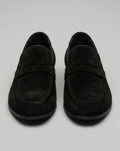 Suede Loafers Men Tan Penny Loafers PU Suede-Effect - Valedrian — view 18