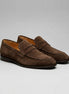 Suede Loafers Men Tan Penny Loafers PU Suede-Effect - Valedrian