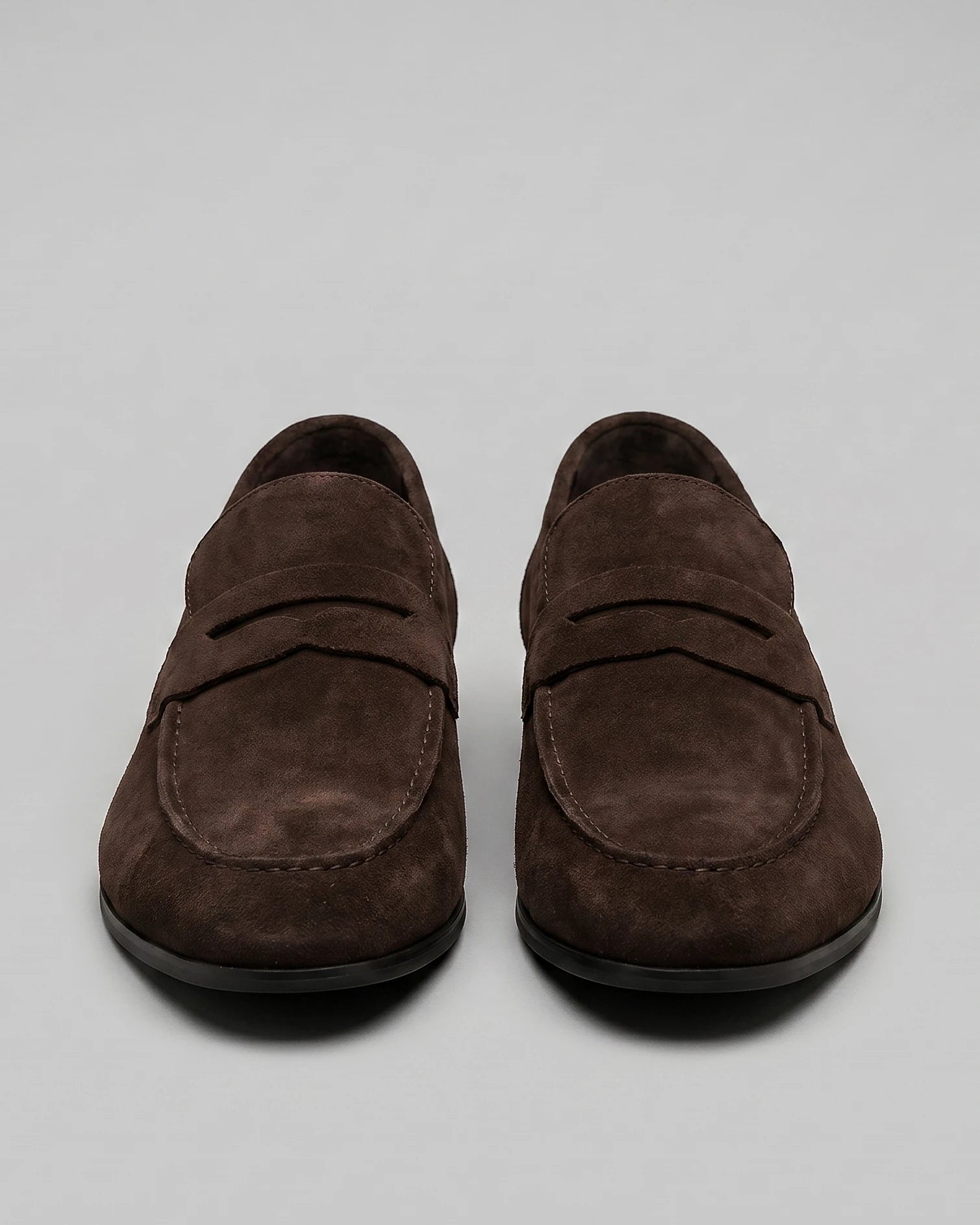 Suede Loafers Men Tan Penny Loafers PU Suede-Effect - Valedrian — view 24