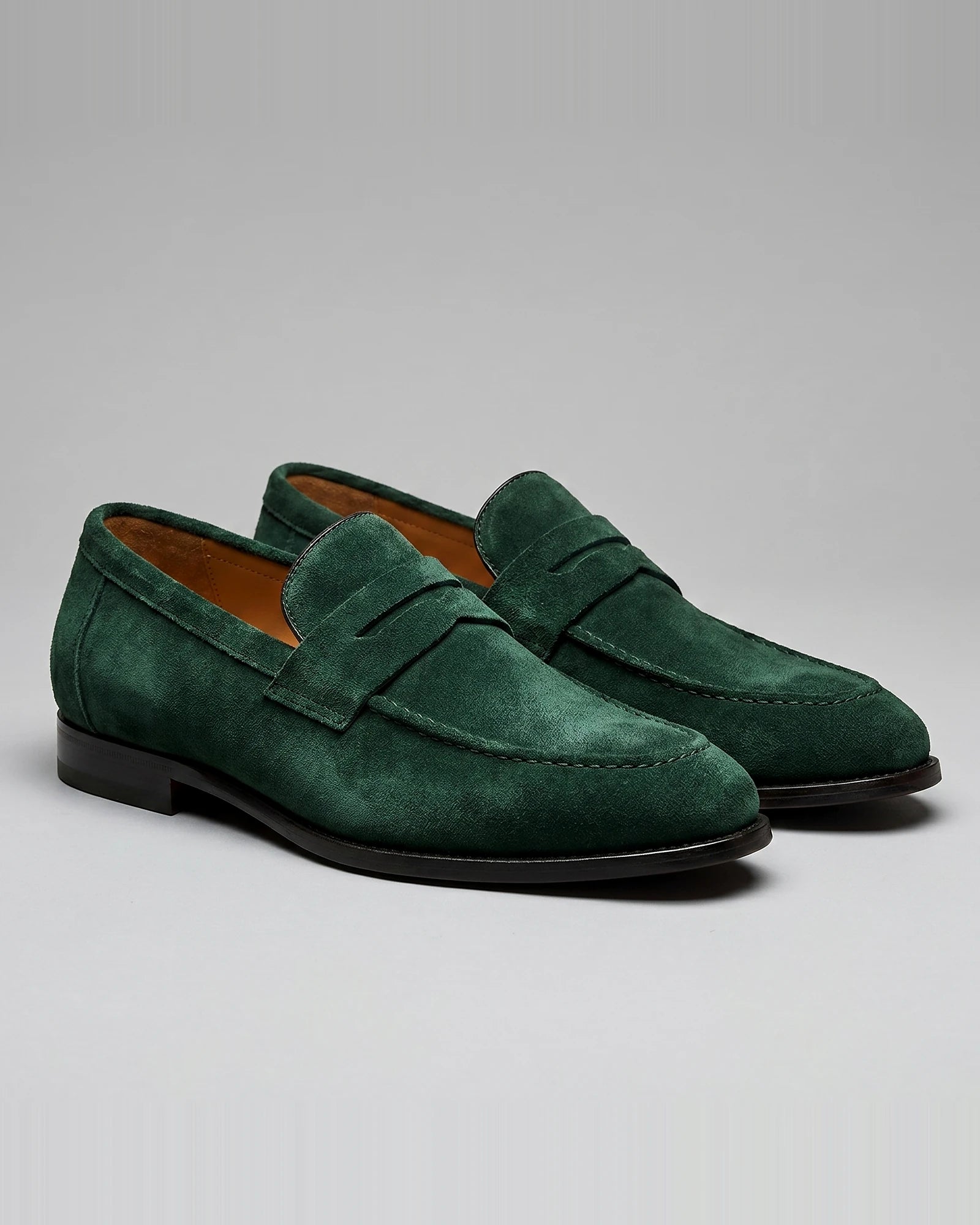Suede Loafers Men Tan Penny Loafers PU Suede-Effect - Valedrian — view 37