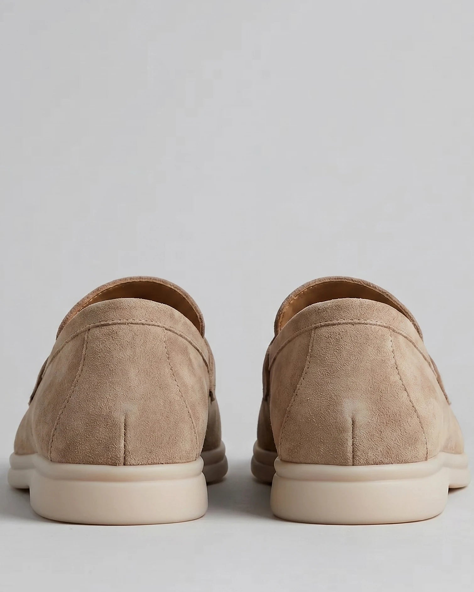 Suede Loafers Men Taupe Brown Buckle Strap Slip-On | Valedrian — view 4