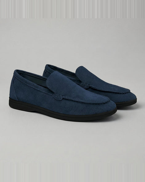 Suede Loafers Men's Slip-On in Olive with Cushioned Insole - Valedrian — view 10