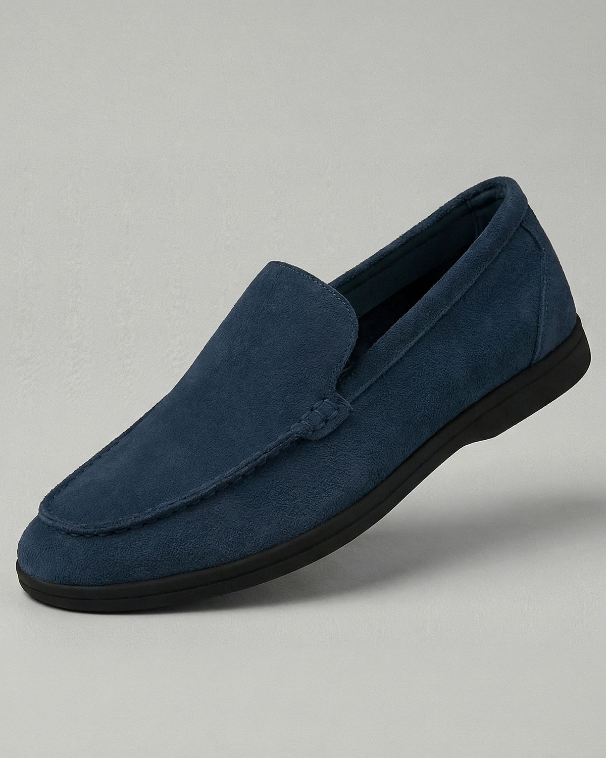Suede Loafers Men's Slip-On in Olive with Cushioned Insole - Valedrian — view 12