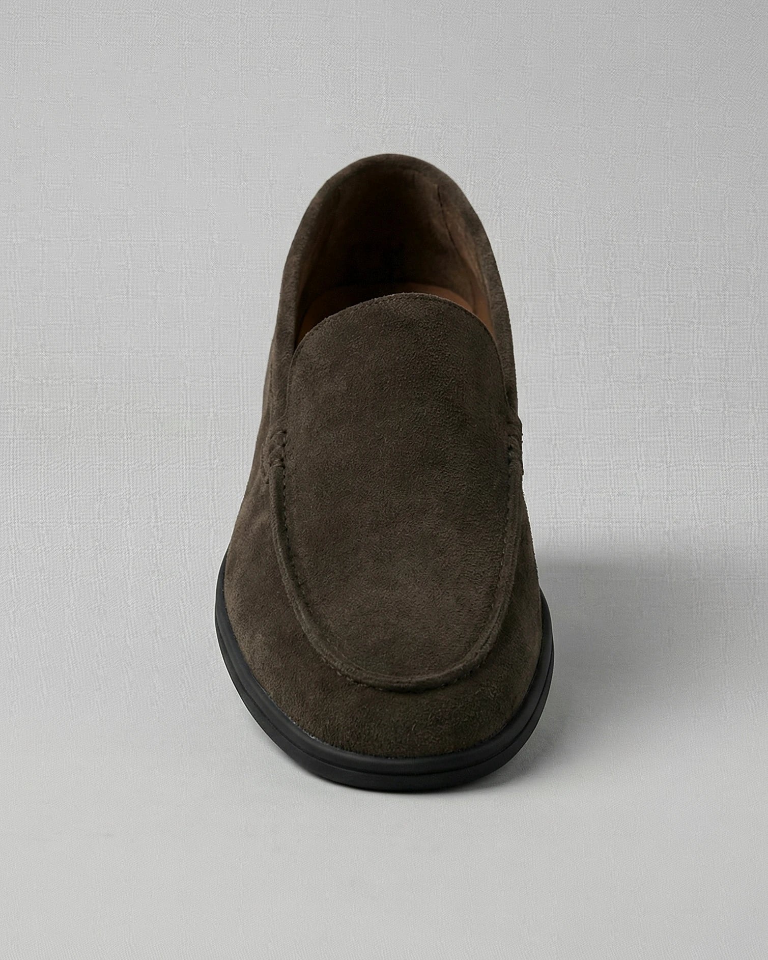 Suede Loafers Men's Slip-On in Olive with Cushioned Insole - Valedrian — view 4