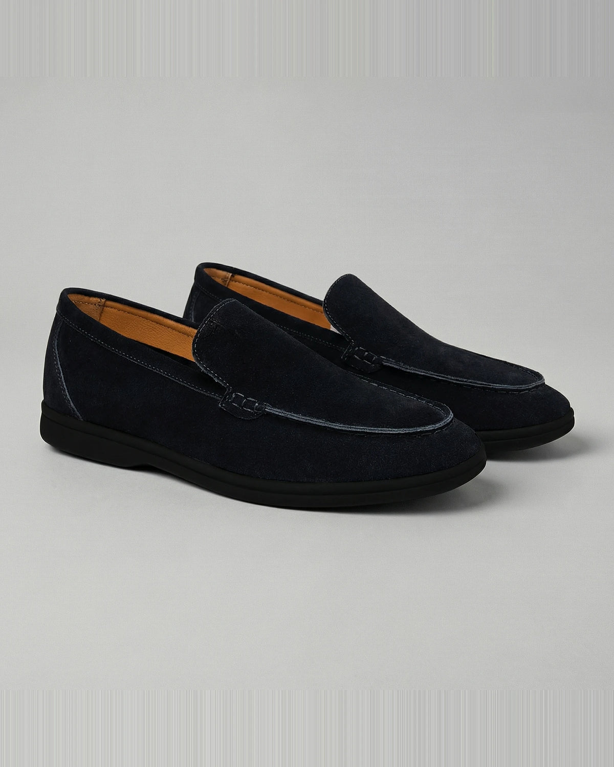 Suede Loafers Men's Slip-On in Olive with Cushioned Insole - Valedrian — view 5