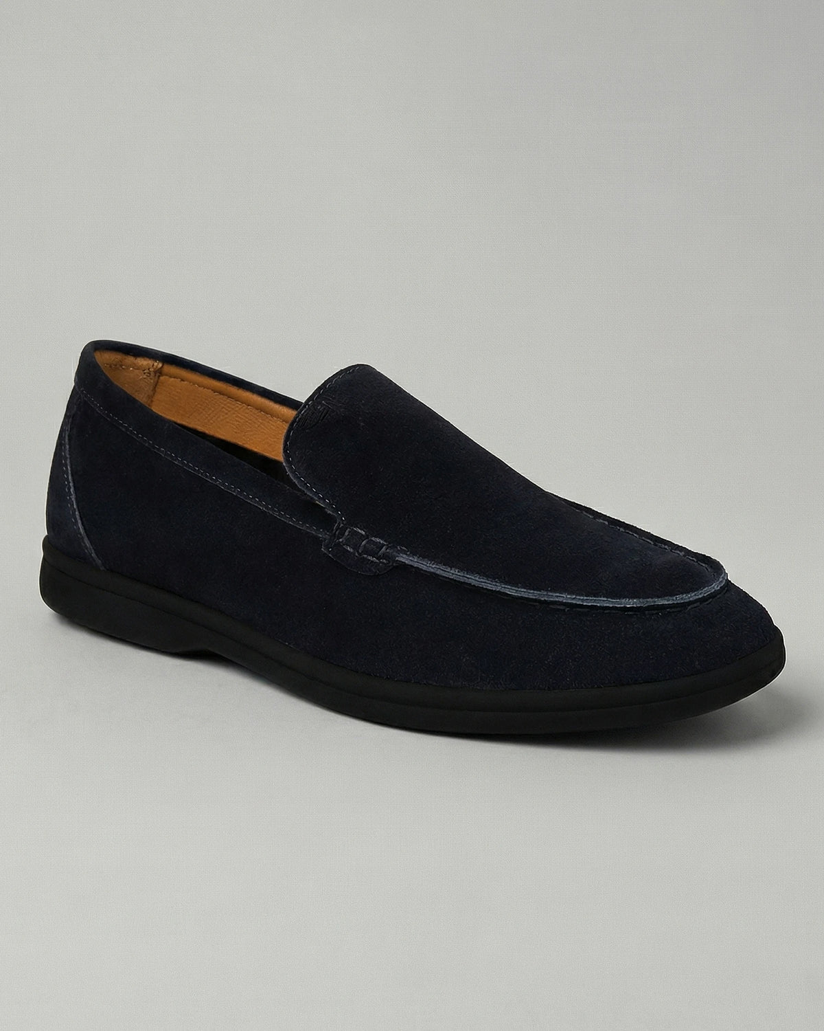 Suede Loafers Men's Slip-On in Olive with Cushioned Insole - Valedrian — view 8