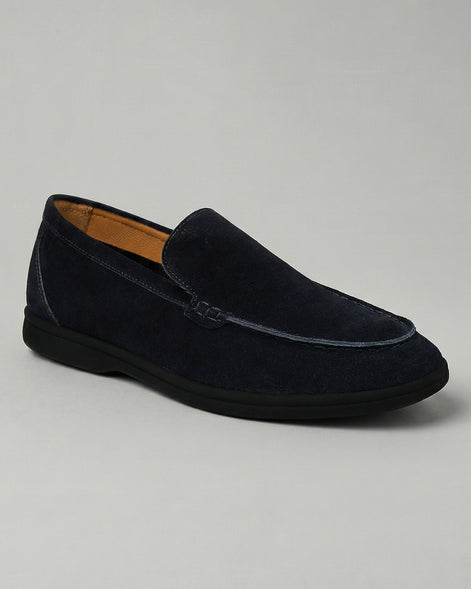 Suede Loafers Men's Slip-On in Olive with Cushioned Insole - Valedrian — view 8