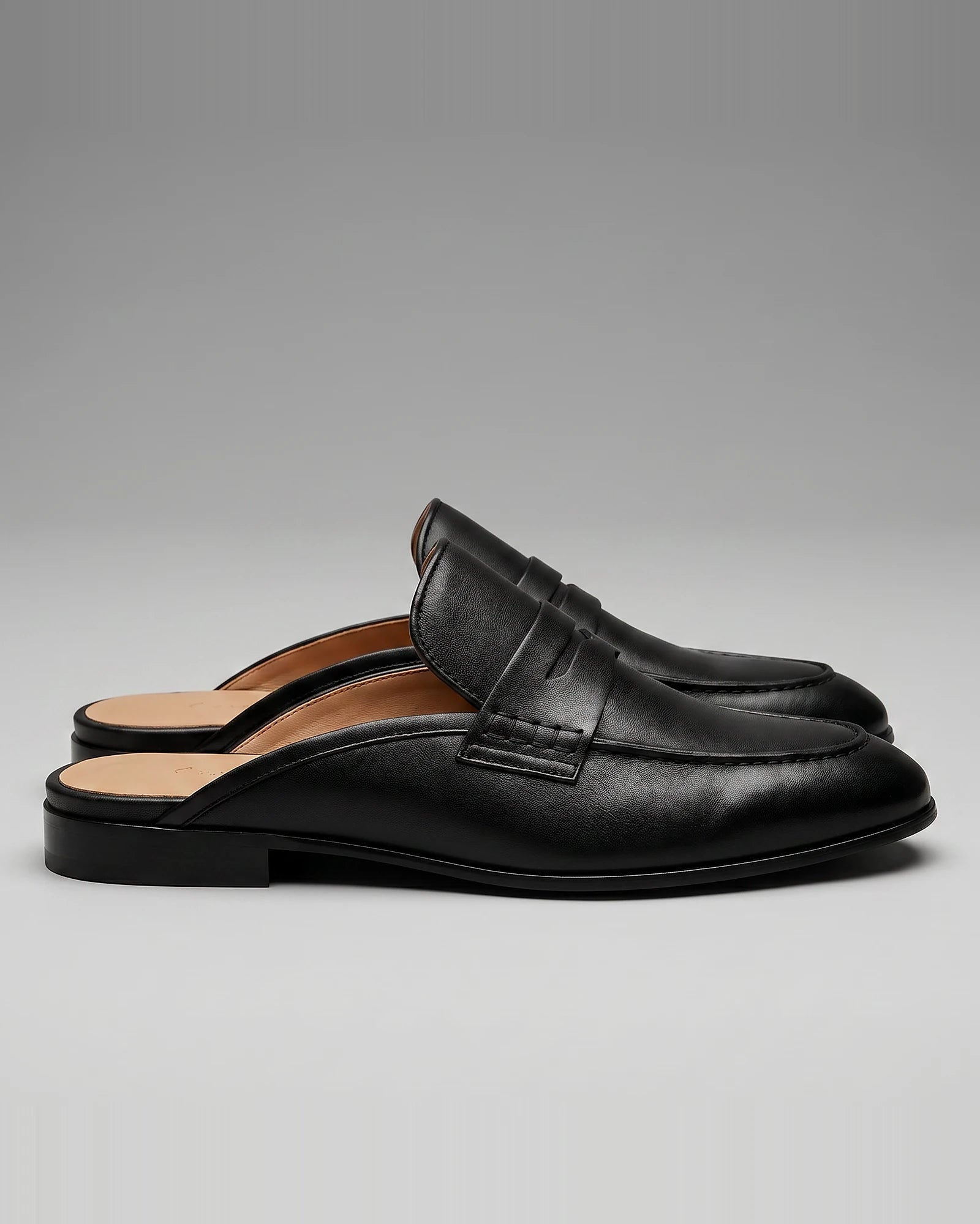 Suede Penny Loafers Men Backless Beige Slip-On - Valedrian — view 10