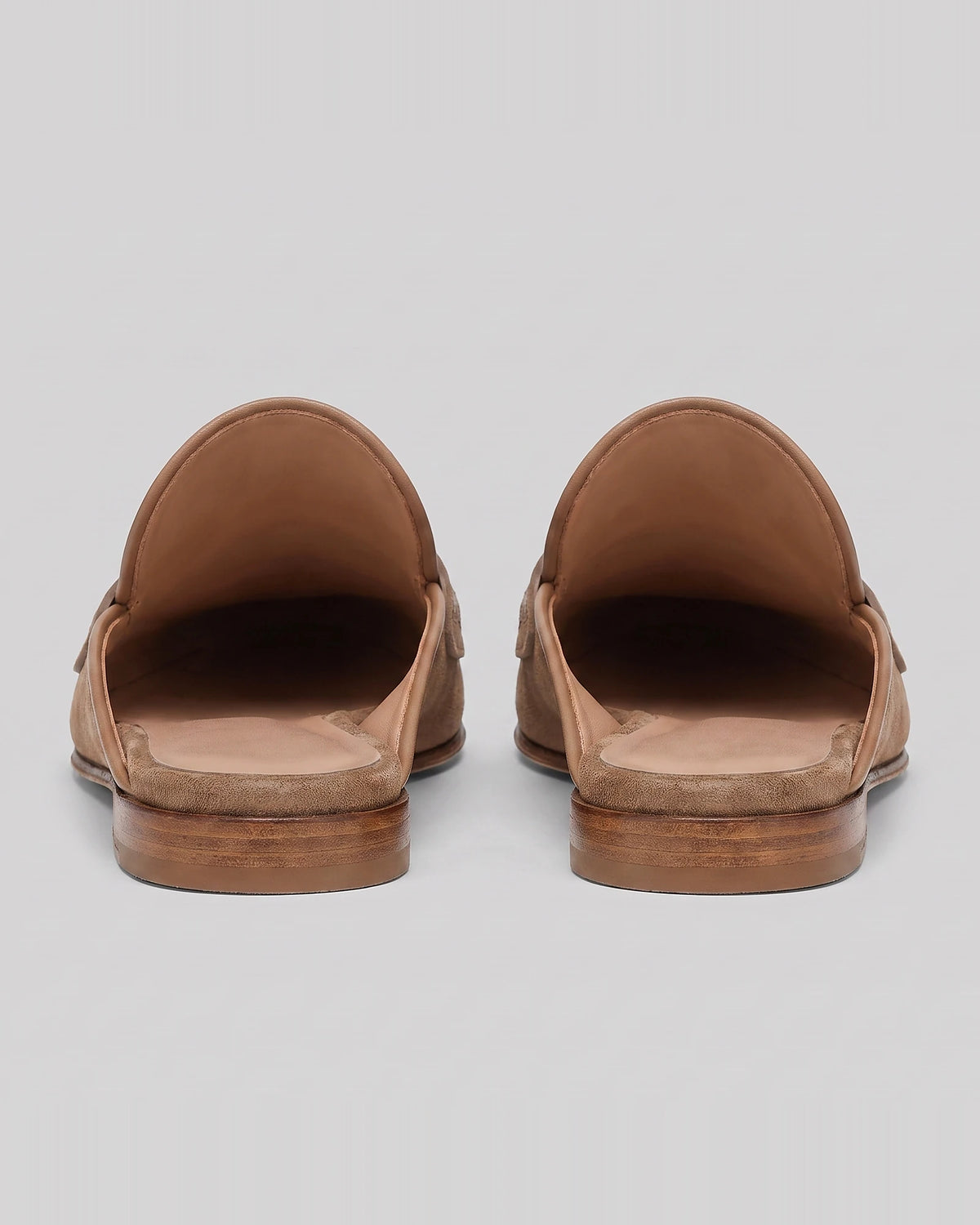 Suede Penny Loafers Men Backless Beige Slip-On - Valedrian — view 3