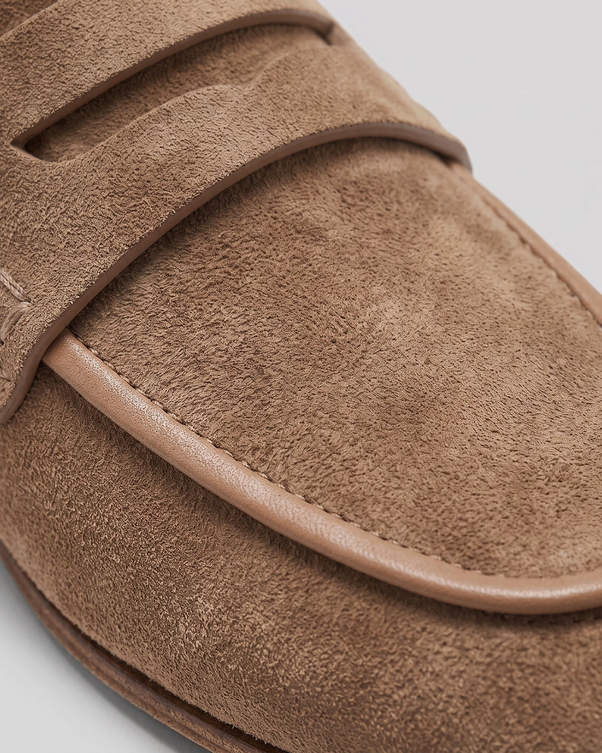 Suede Penny Loafers Men Backless Beige Slip-On - Valedrian — view 5