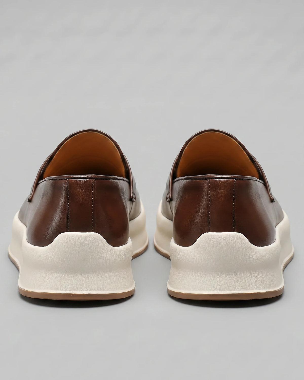 Tassel Platform Loafers Men Black Brown PU Chunky Sole - Valedrian — view 8