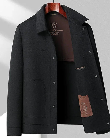 Wool Blend Jacket | Broadcloth Outer | Turn-Down Collar — view 4