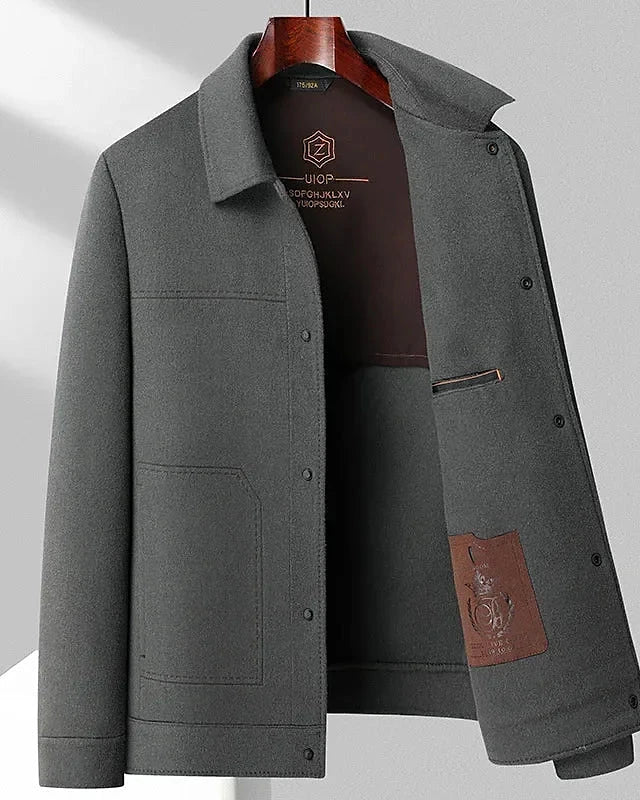Wool Blend Jacket | Broadcloth Outer | Turn-Down Collar — view 5