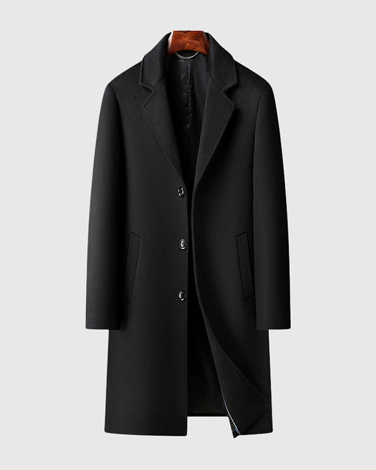 Wool Overcoat | Slim Fit Single-Breasted | Suit Collar — view 4